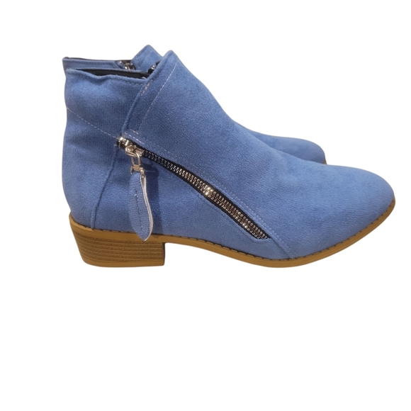 Womens Short Boots Chunky Block Heel SZ 8 - Picture 2 of 7